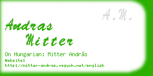 andras mitter business card